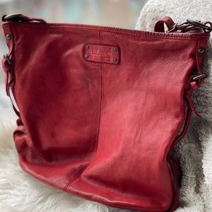 Red “The Trend” Leather Crossbody Purse